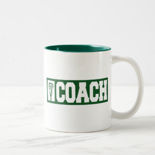 Lacrosse Coach - green Two-Tone Coffee Mug