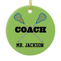 Lacrosse Coach Personalised Ornament