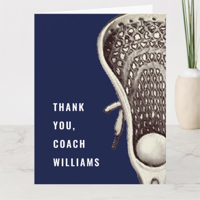 Lacrosse Coach Thank You Card (Front)