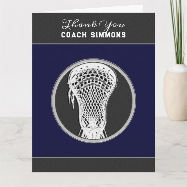 Lacrosse Coach Thank You Card (Front)