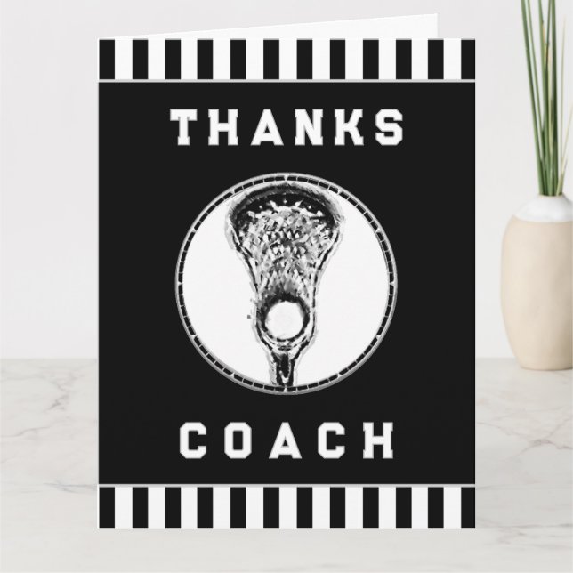 Lacrosse Coach Thank You Card (Front)