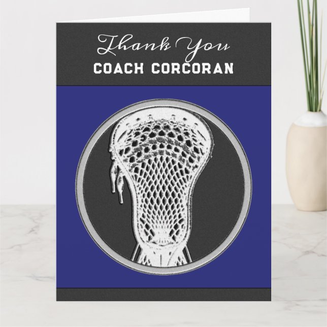 Lacrosse Coach Thank You Card (Front)