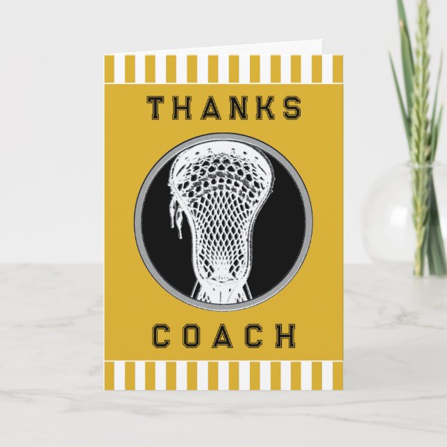 Lacrosse Coach Thank You Card (Front)