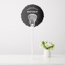 Lacrosse Congrats Black Balloon