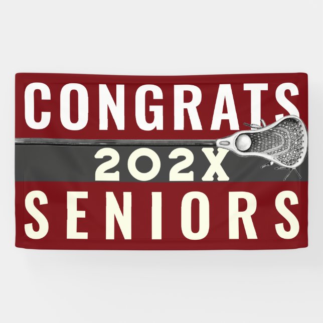 Lacrosse Congrats Seniors Banner (Horizontal)