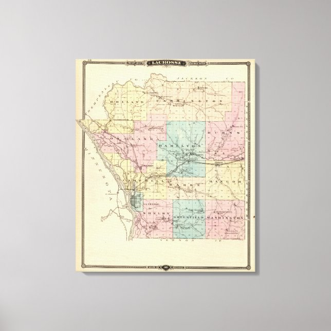 Lacrosse County, Wisconsin Canvas Print (Front)