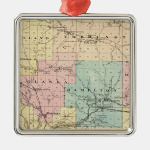 Lacrosse County, Wisconsin Metal Tree Decoration