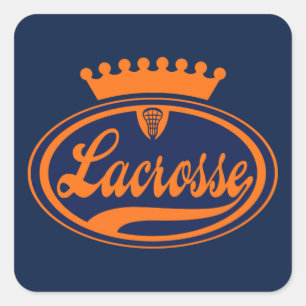 Lacrosse Crown Square Sticker