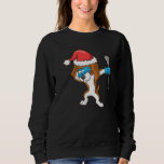 Lacrosse Dabbing Beagle Dog Santa Lax Christmas Sp Sweatshirt<br><div class="desc">Lacrosse Dabbing Beagle Dog Santa Lax Christmas Sports</div>
