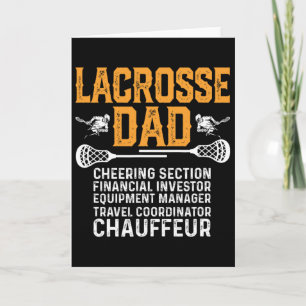 Lacrosse Dad Cheering Section Financial Investor F Card