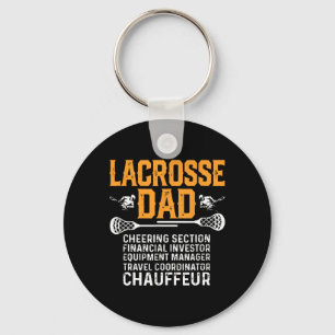 Lacrosse Dad Cheering Section Financial Investor F Key Ring