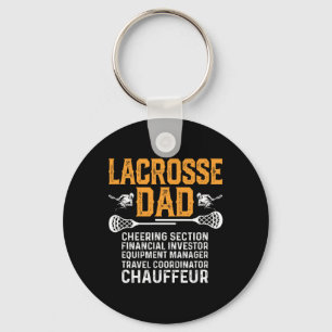 Lacrosse Dad Cheering Section Financial Investor F Key Ring