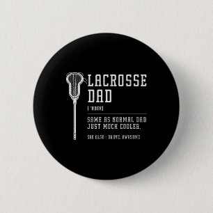 Lacrosse Dad Daddy Quote Definition Men Vintage 6 Cm Round Badge