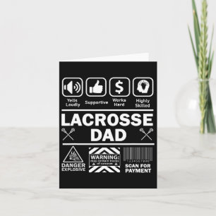 Lacrosse Dad Funny Contents Of Sports Father Card