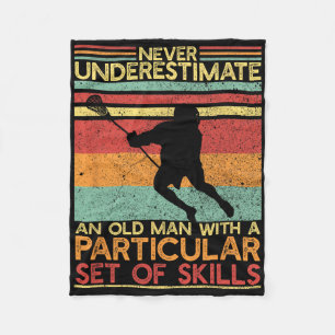 Lacrosse Dad Lacrosse Team Coach Retirement Fleece Blanket