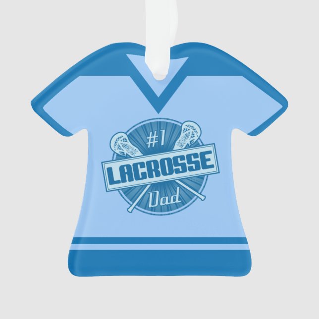 Lacrosse Dad Name & Number Jersey  Ornament (Front)