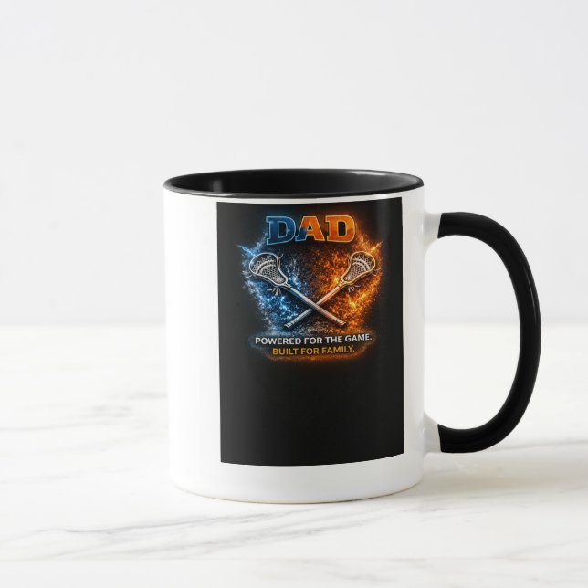 Lacrosse Dad Shield Mug – Charged for the Game Dri (Right)