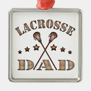Lacrosse Dad Steampunk Style Metal Tree Decoration