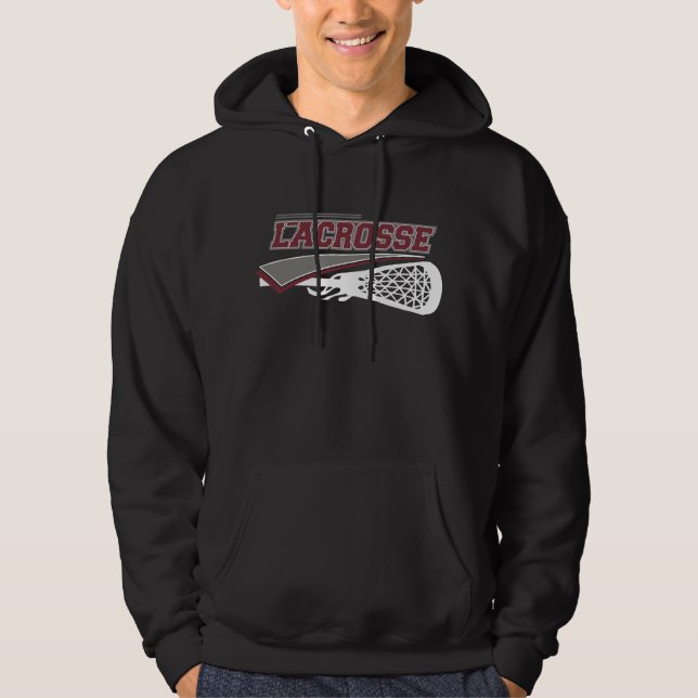 Lacrosse Dark Hooded Sweatshirt (Front)