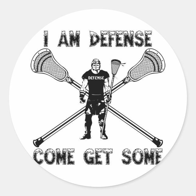 Lacrosse Defence GetSome Sticker (Front)