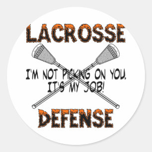Lacrosse Defence Picking Sticker