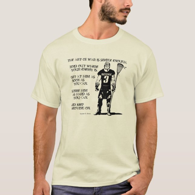 Lacrosse Defence Quote2 T-Shirt (Front)