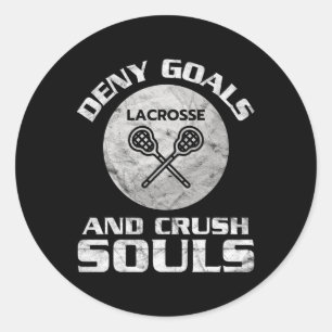 Lacrosse Deny Goals Classic Round Sticker