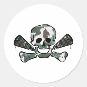 Lacrosse Designs CamoSkull Sticker