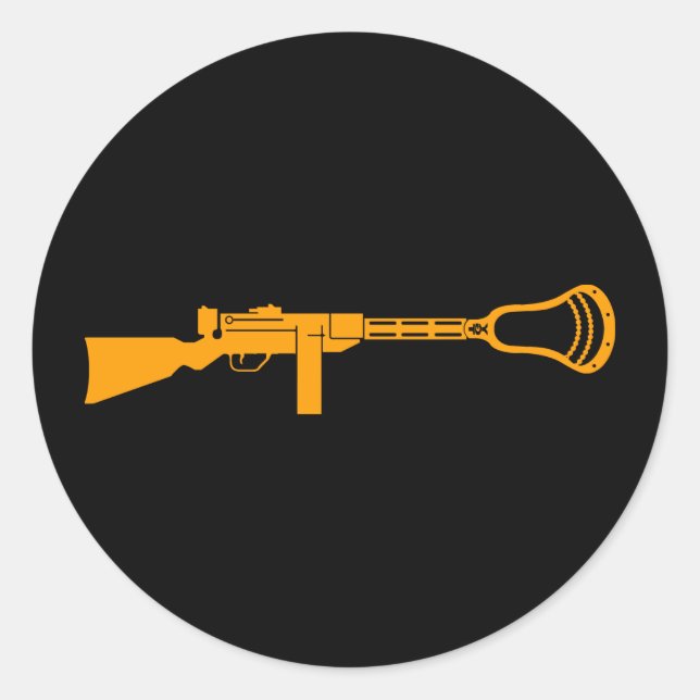 Lacrosse Designs Gun Sticker (Front)