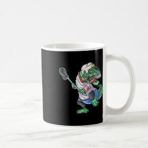 Lacrosse Dinosaur T Rex With Lacrosse Stick Funny  Coffee Mug