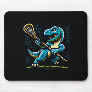 Lacrosse Dinosaur Trendy Sports Retro Funny For At Mouse Mat