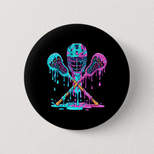 Lacrosse Drip Ice Cream Lax Helmet Sticks Kids 6 Cm Round Badge