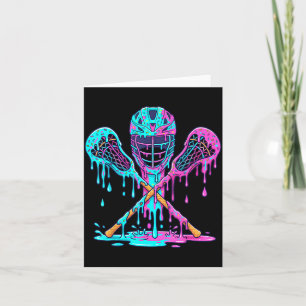 Lacrosse Drip Ice Cream Lax Helmet Sticks Kids Card