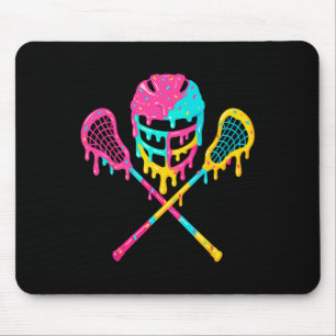 Lacrosse Drip Lax Helmet Ice Cream Sticks  Mouse Mat