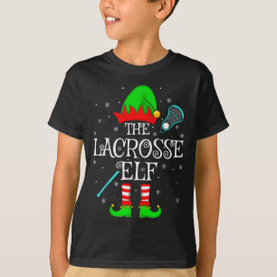 Lacrosse Elf Christmas Family Elf Squad Sports Pla T-Shirt