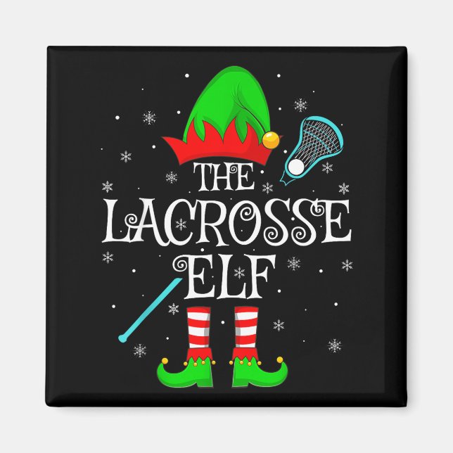 Lacrosse Elf Christmas Family Elf Squad Srts Playe Magnet (Front)