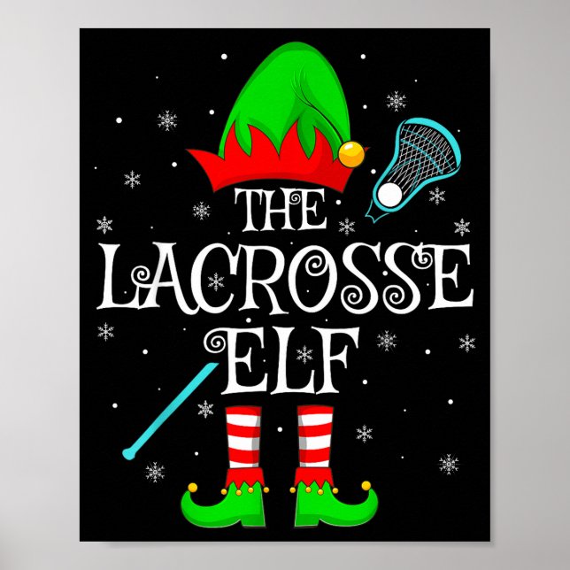 Lacrosse Elf Christmas Family Elf Squad Srts Playe Poster (Front)