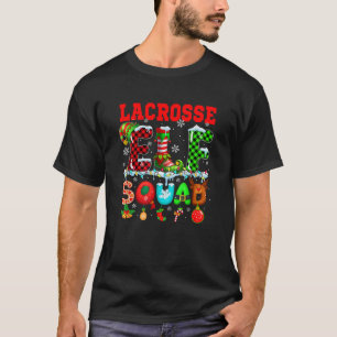 Lacrosse Elf Squad Christmas Colorful Player Team T-Shirt