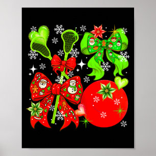 Lacrosse Equipment Christmas Player Team Colorful Poster