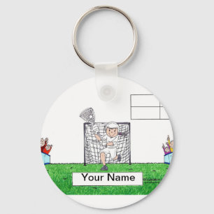 LaCrosse - Female Cartoon by PrintedPerfection.com Key Ring