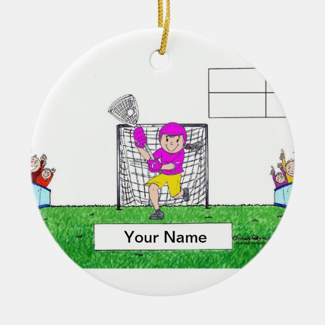 LaCrosse - Female Ceramic Tree Decoration (Front)