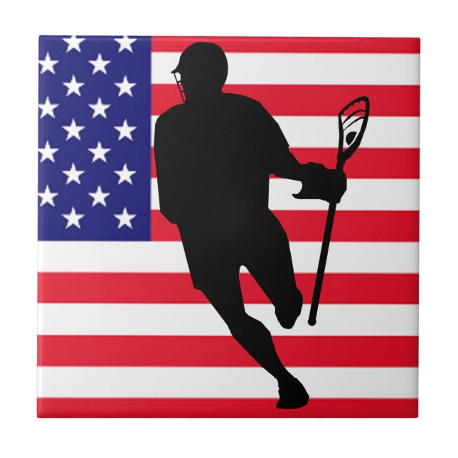 Lacrosse Flag IRock America Tile (Front)