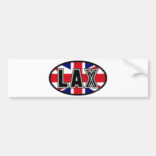 Lacrosse Flag UnitedKingdom Bumper Sticker
