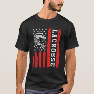 Lacrosse Flag Us Lacrosse Player T-Shirt