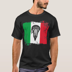Lacrosse Flag with Stickhead Italy Classic TShirt