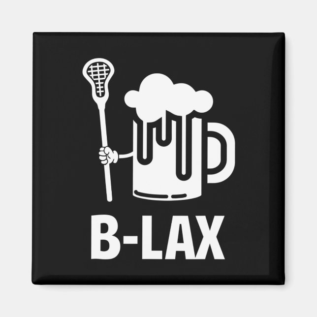 Lacrosse Funny Gift Men Coach Beer Lover B-lex  Magnet (Front)