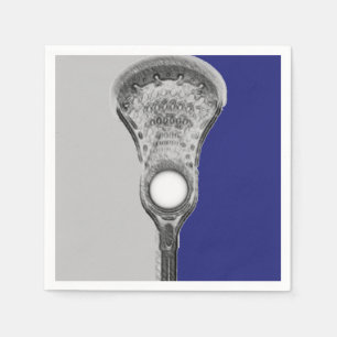 Lacrosse Game Team Blue Napkin