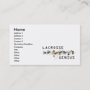 Lacrosse Genius Business Card