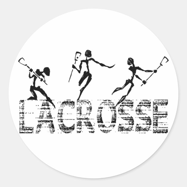 Lacrosse Gift Classic Round Sticker (Front)