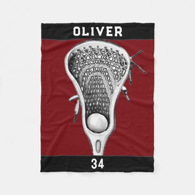 Lacrosse Gift Idea Fleece Blanket (Front)